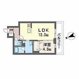 山形市十日町4丁目マンション 1LDKの間取図画像