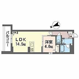 山形市十日町4丁目マンション 1LDKの間取図画像