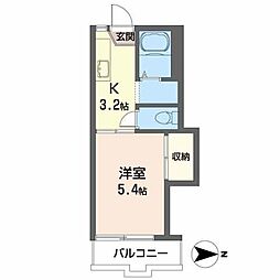 サン.マロンド 1Kの間取図画像