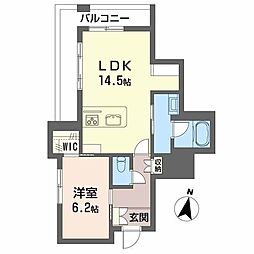 ＬＵＡＮＡ　ＫＡＭＩＳＵＧＩ 3階1LDKの間取り