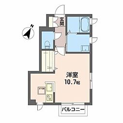 シリウス福沢 ワンルームの間取図画像