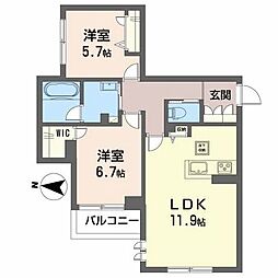 間取図画像 2LDK