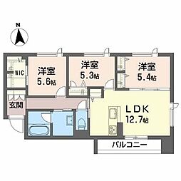 紫翠oonoda 3LDKの間取図画像