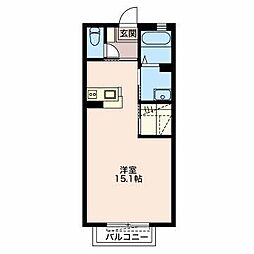 ブランドールG ワンルームの間取図画像