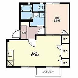 間取図画像 1LDK