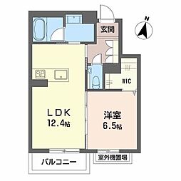 エバンジェリスト 1LDKの間取図画像