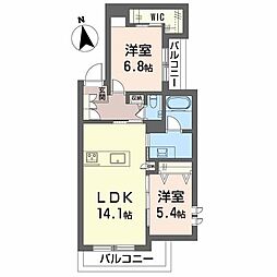 Ｍｉｒｏｉｒ　東別院 2階2LDKの間取り