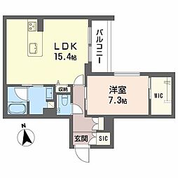 Ｍｉｒｏｉｒ　東別院 3階1LDKの間取り
