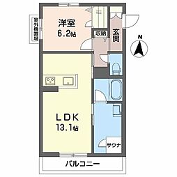 リラフォート 1LDKの間取図画像