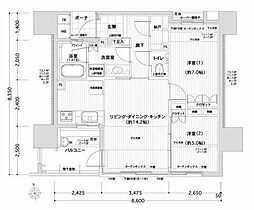 間取図画像 2LDK