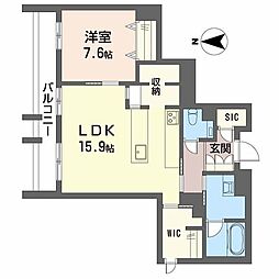 オンブール広路 1LDKの間取図画像