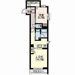 シャーメゾンステージ児玉 1LDKの間取図画像