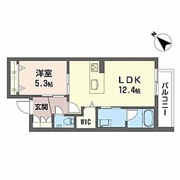 エクラージュ 1LDKの間取図画像