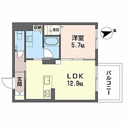 Wistar Hills Atsuta 1LDKの間取図画像