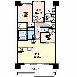 グランドメゾン一社レジデンスシティ 2LDKの間取図画像