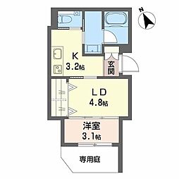 Rio Collina 東山 1LDKの間取図画像