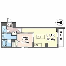 Laulea 1LDKの間取図画像