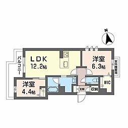 OG nagoya 2LDKの間取図画像