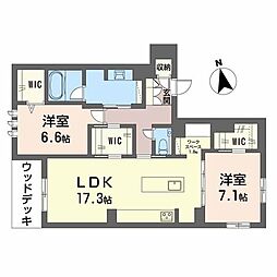OG nagoya 2LDKの間取図画像