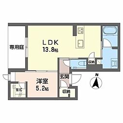 シャーメゾン瑞穂通 1LDKの間取図画像