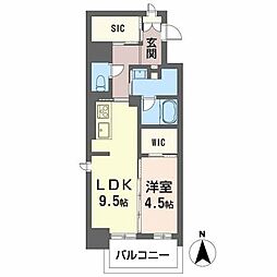 M.KAMIMAEZU 1LDKの間取図画像