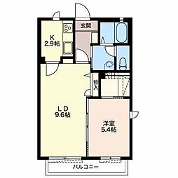 ディアス希央台 1LDKの間取図画像
