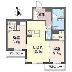 Lien 2LDKの間取図画像