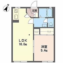 フレグランスヨコヤマ 1LDKの間取図画像