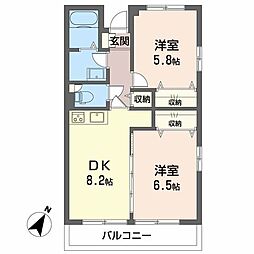 サンロード伊豆 2DKの間取図画像