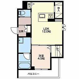 GreenScent 1LDKの間取図画像