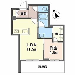 シャーメゾンサクラスクエア本郷 1階1LDKの間取り