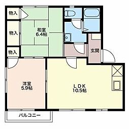 フレグランスフローラ 2LDKの間取図画像
