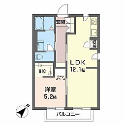 エスポワール21 1LDKの間取図画像