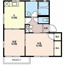 エントピアイケダA 2Kの間取図画像