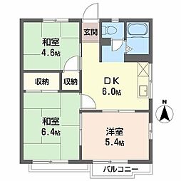 レインボー170 3DKの間取図画像