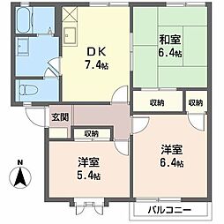セントレージ三本柳S 3DKの間取図画像