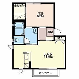 ウィアーサイド公 1LDKの間取図画像