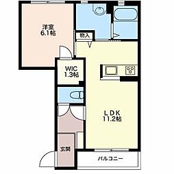 メゾン・ド・アプリコ 1LDKの間取図画像