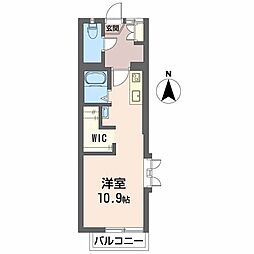 フレグランスマルナカ 1階1DKの間取り