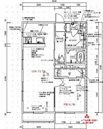 クレセントII 2階1LDKの間取り