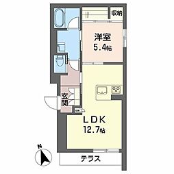 グラン　ロフォス　（Ｇｒａｎ　Ｒｏｆｏｓｕ） 1階1LDKの間取り