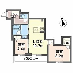 アンティーム(Intime) 2LDKの間取図画像