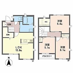 エルファミリオ駅南 3LDKの間取図画像