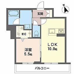 メゾン宝町 1LDKの間取図画像