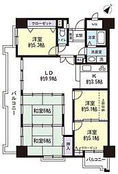 エメラルドマンション南台 5LDKの間取図画像