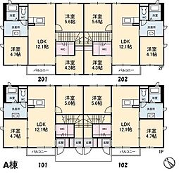 リバージュBの間取図画像