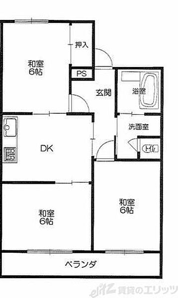 LEGAL MAISON 津之江I 201｜大阪府高槻市津之江町２丁目(賃貸マンション3DK・1階・55.00㎡)の写真 その2