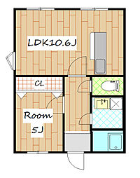 エルシード 1LDKの間取図画像
