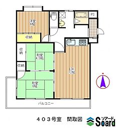ハイム屋敷前 3LDKの間取図画像
