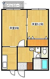 プランタン 2Kの間取図画像